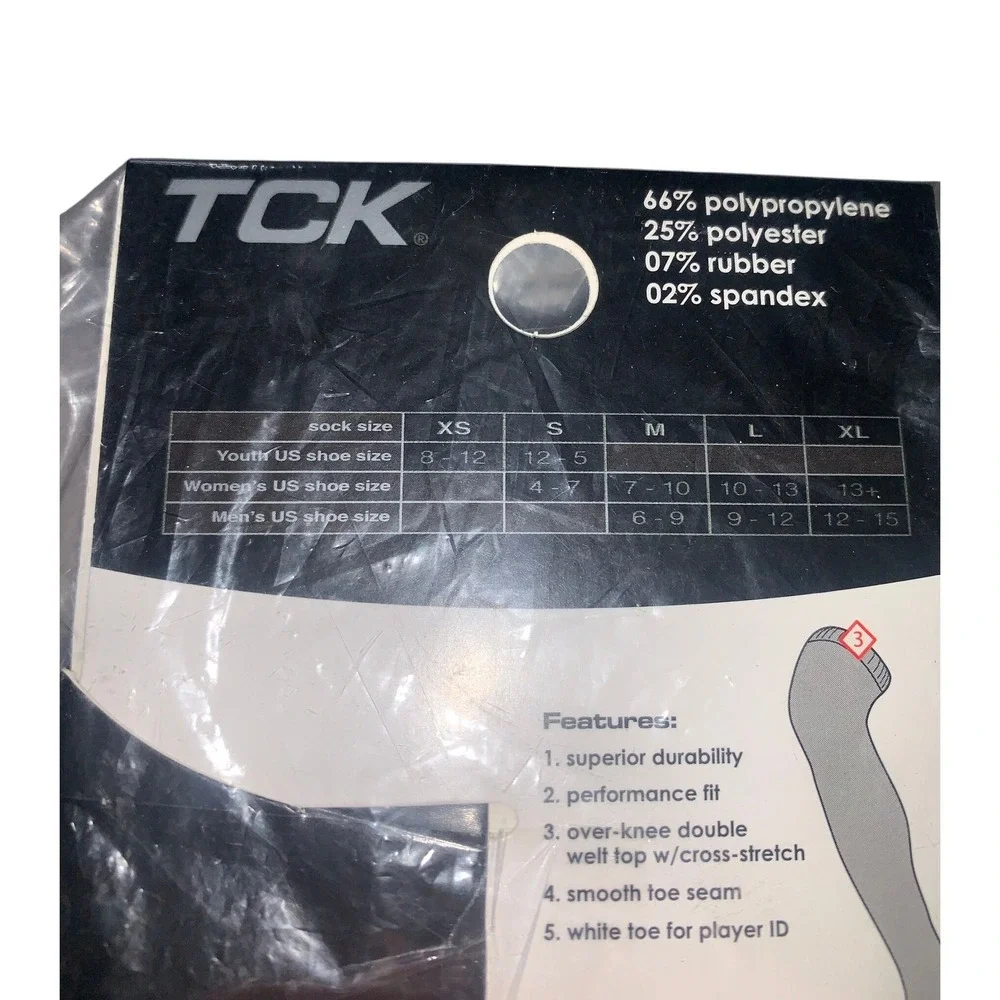 TCK Pro Plus Over-the-Knee Athletic Baseball Socks Royal Blue‎ Mens Large